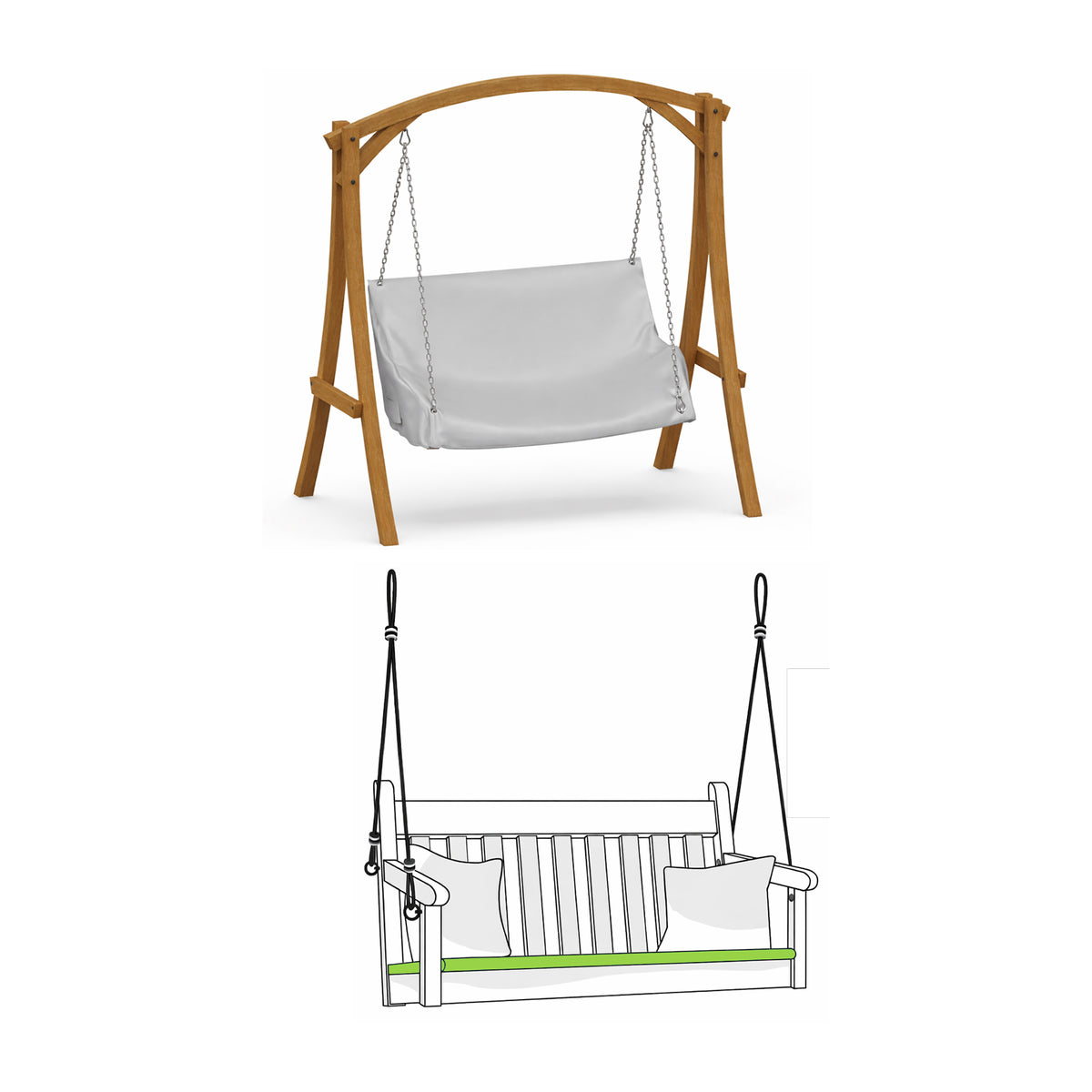 Custom Swing Cover - custom fit protective cover - view 2