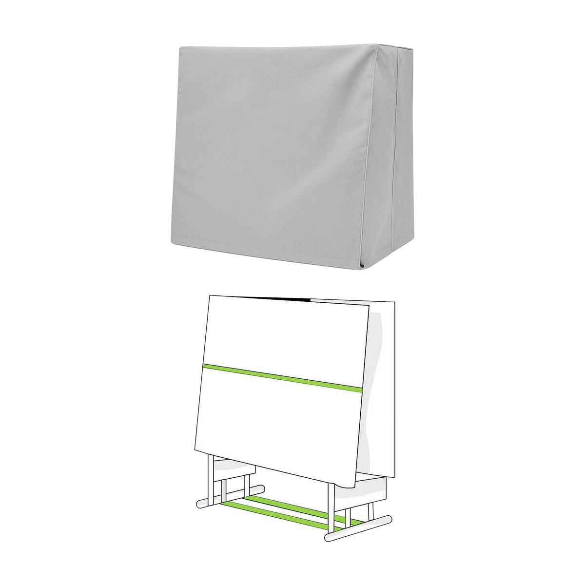 Custom Foldable Ping Pong Table Covers - custom fit protective cover - view 2