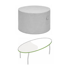 Custom Oval Dining Table Chair Set Cover