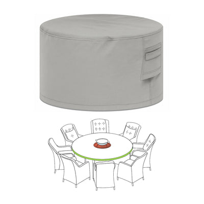 Custom Round Fire Pit with Chair Set Cover