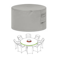 Custom Round Fire Pit with Chair Set Cover