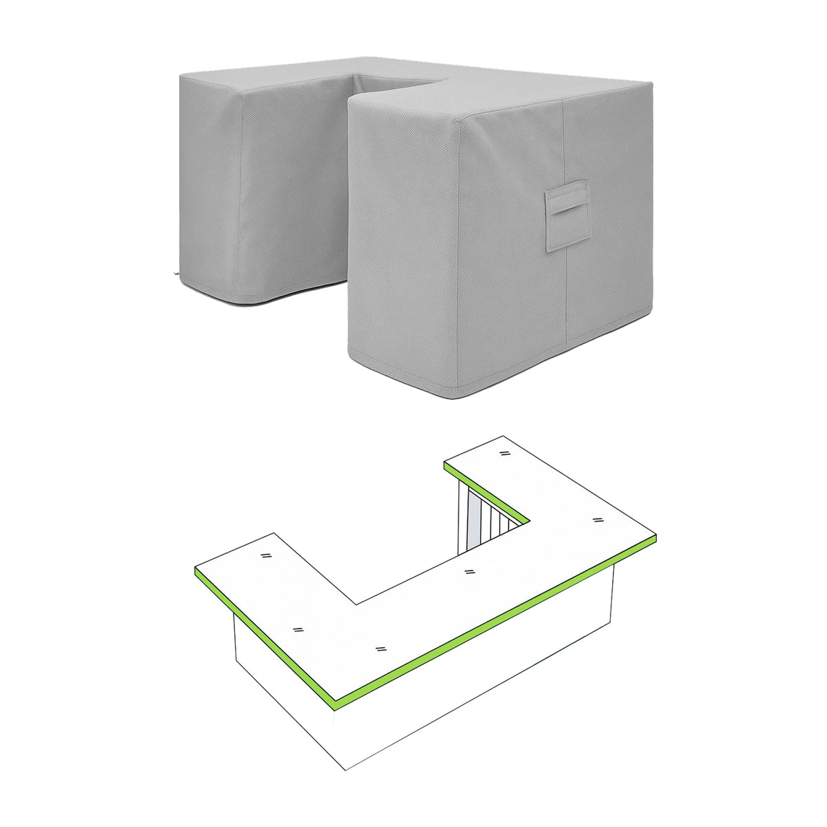 Custom U Shape Bar Island Cover