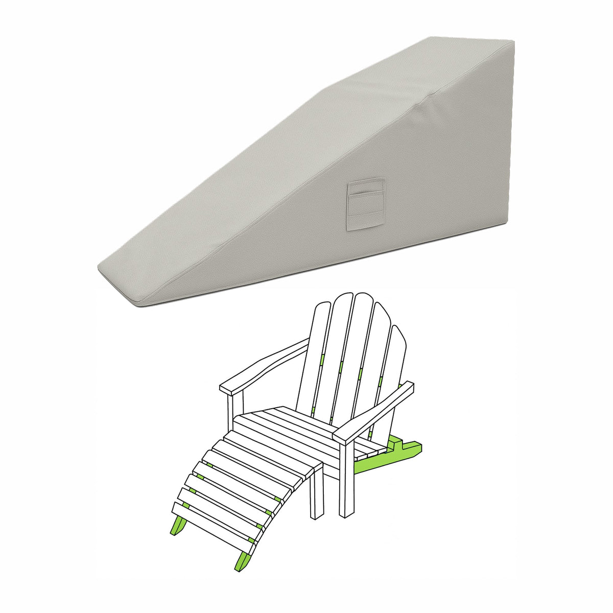 Custom Adirondack Lounger Chair Cover - custom fit protective cover - view 2