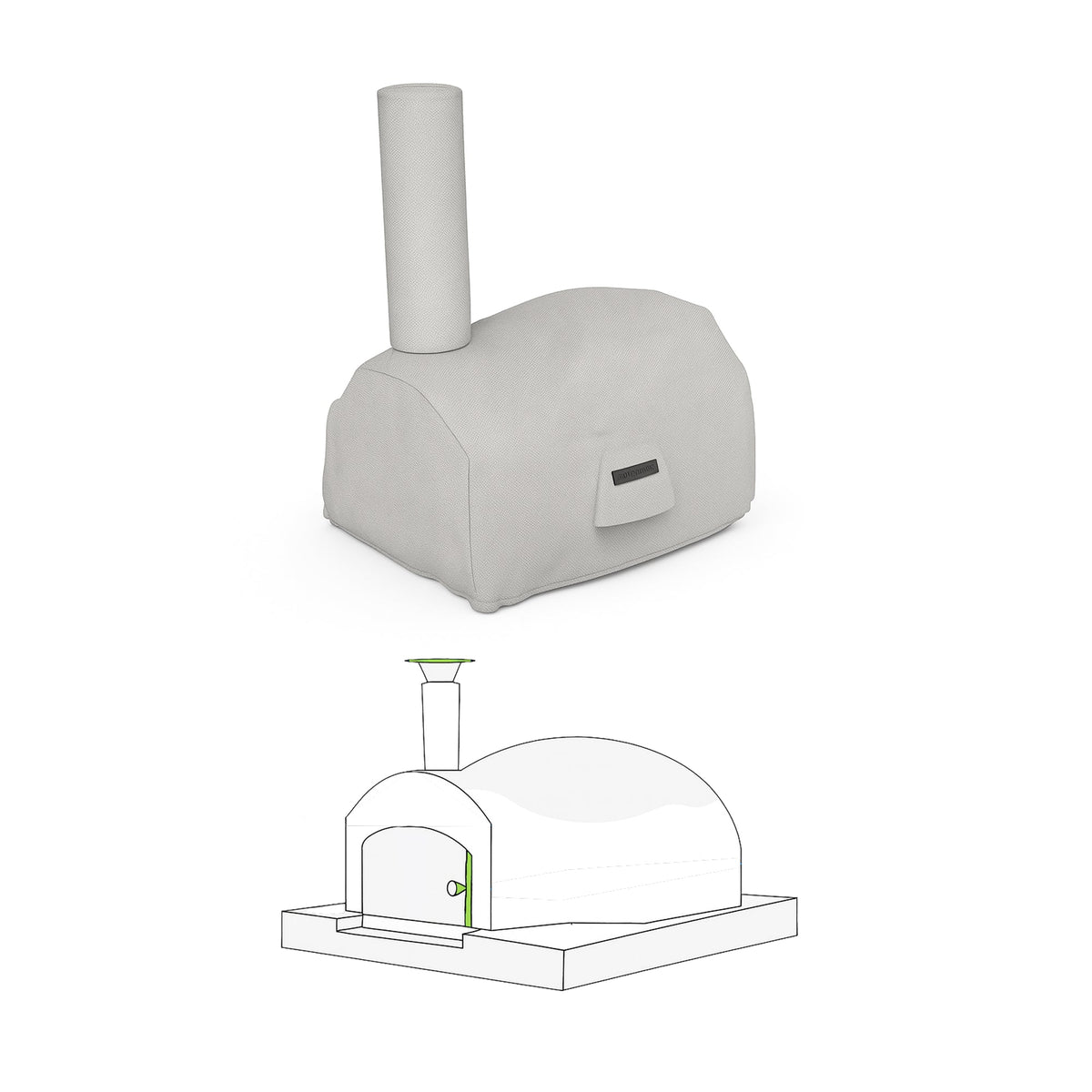 Custom Dome Style Wood-Fired Pizza Oven Cover