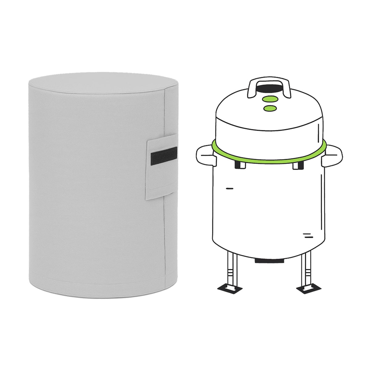 Custom Round Smoker Cover