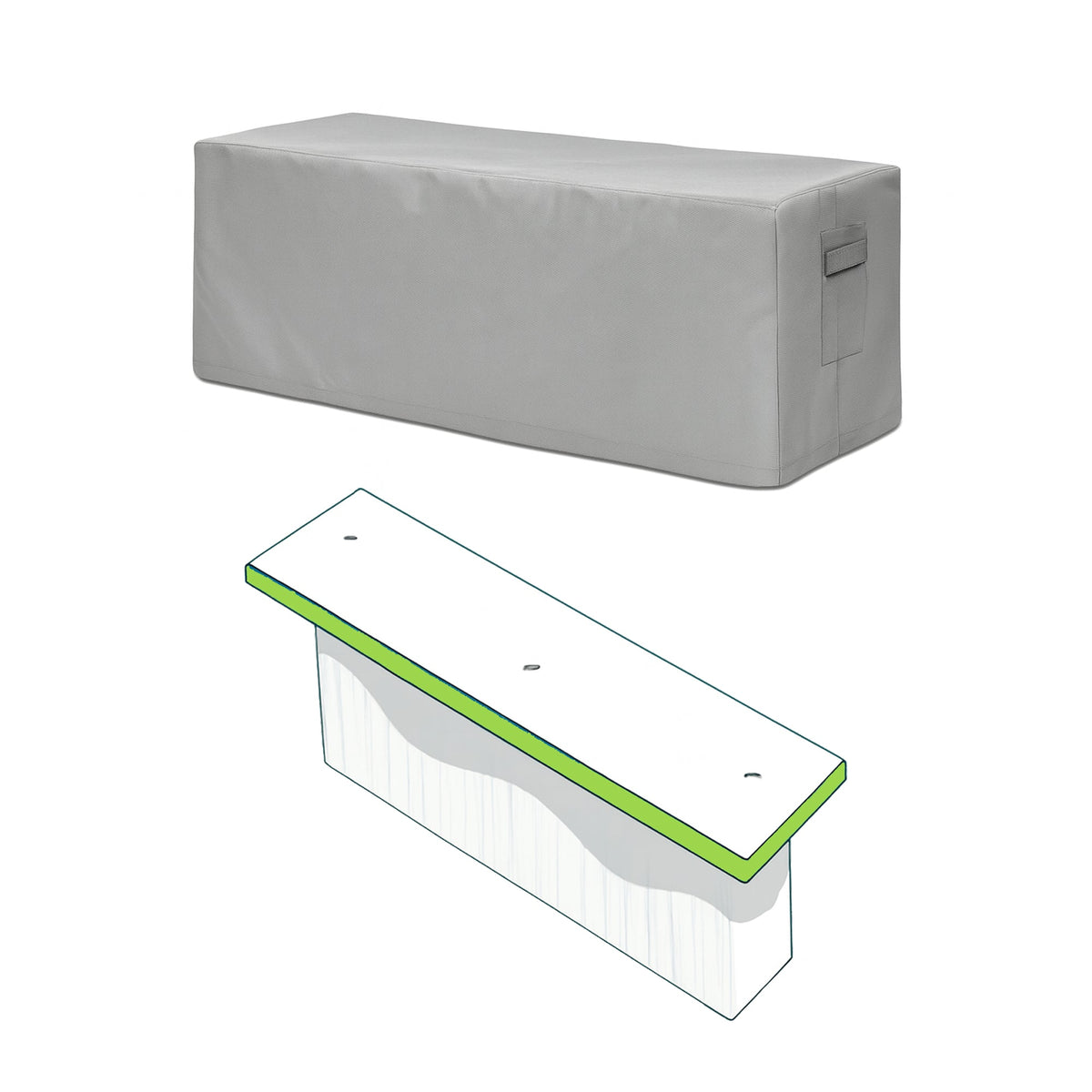 Custom Bar Island Cover - custom fit protective cover - view 2