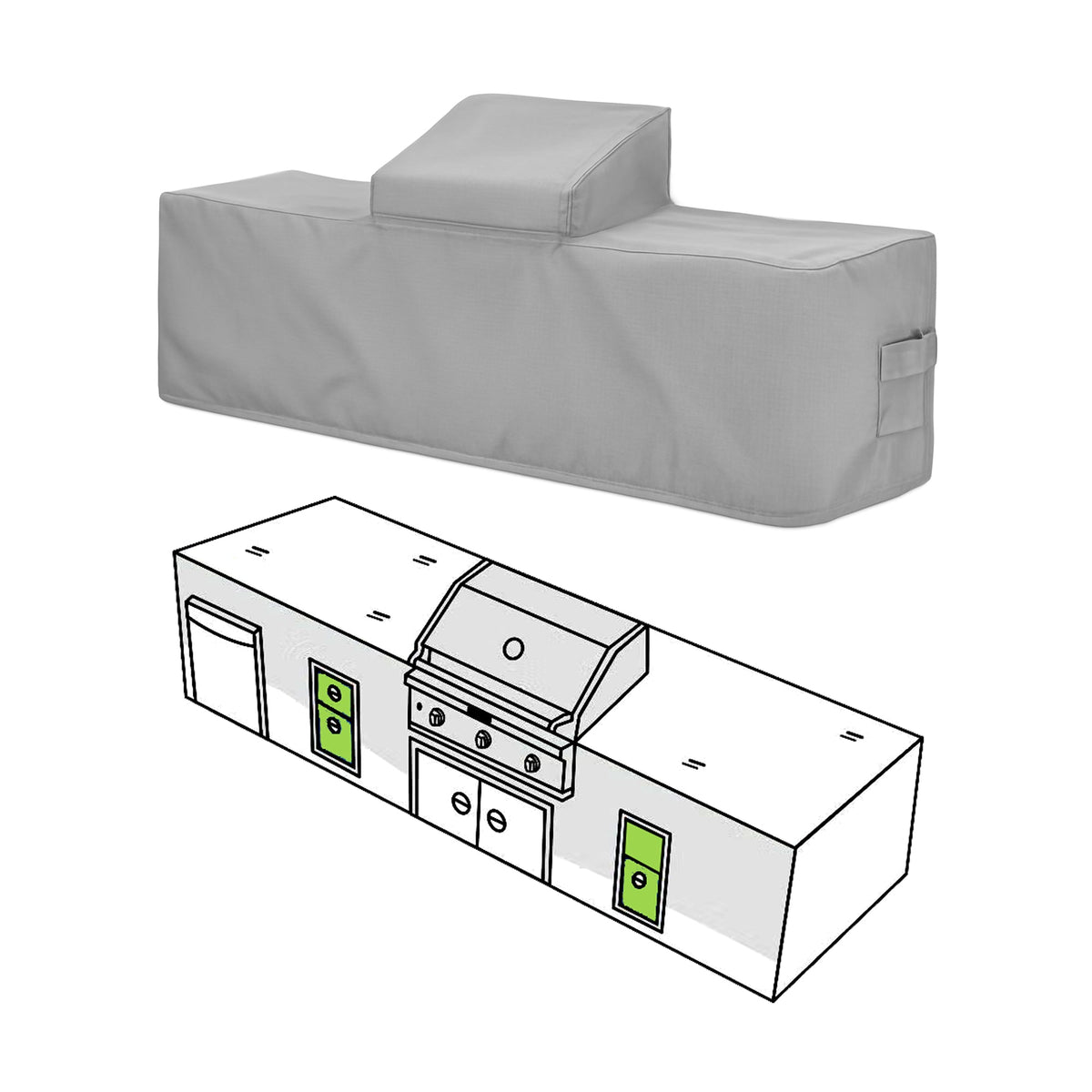 Custom Classic Kitchen Island Cover