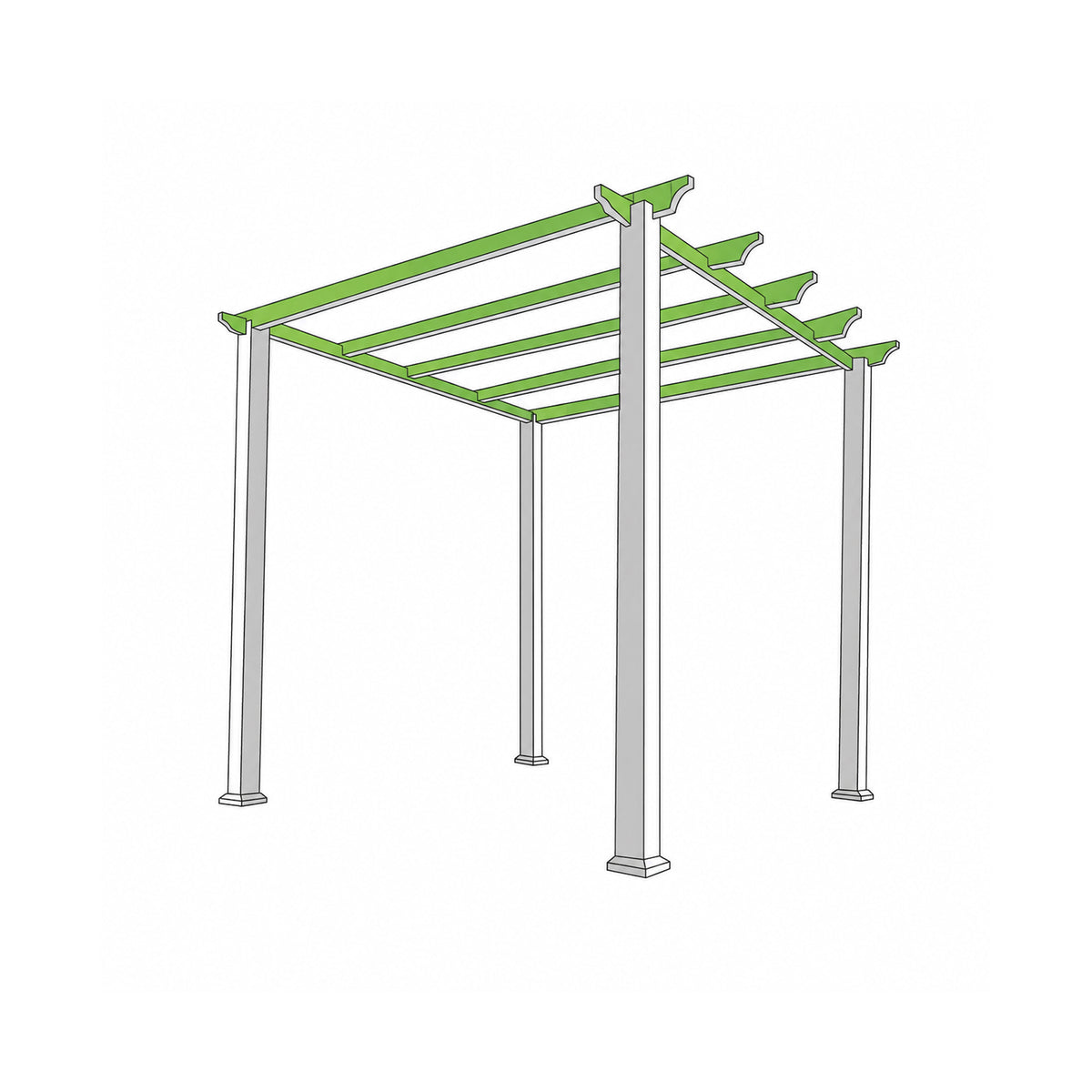 Custom Waterproof Pergola Cover - Style 2