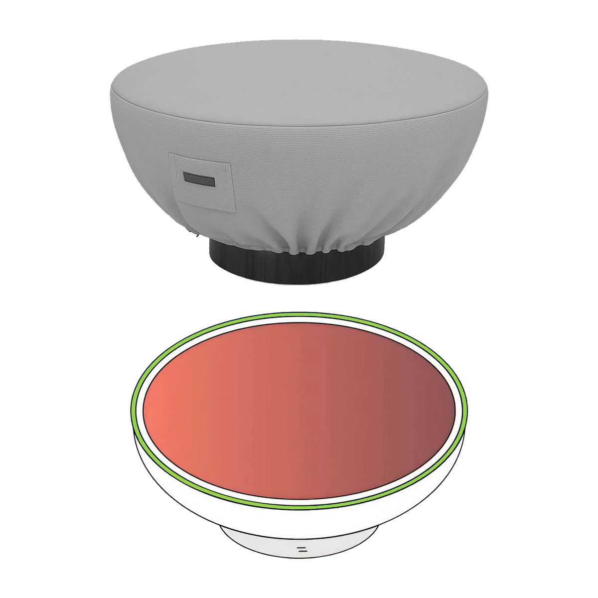 Custom Fire Bowl Cover - Style 5