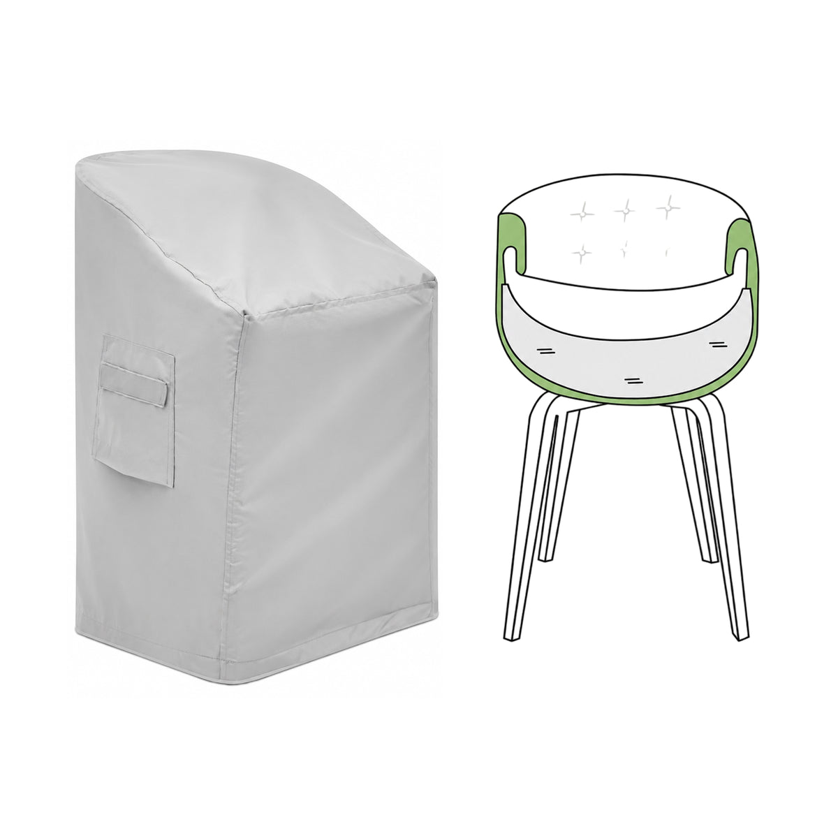 Custom Modular Chair Cover - Style 6