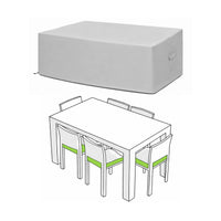 Custom Square / Rectangle Dining Table Chair Set Cover – Style 3 - custom fit protective cover