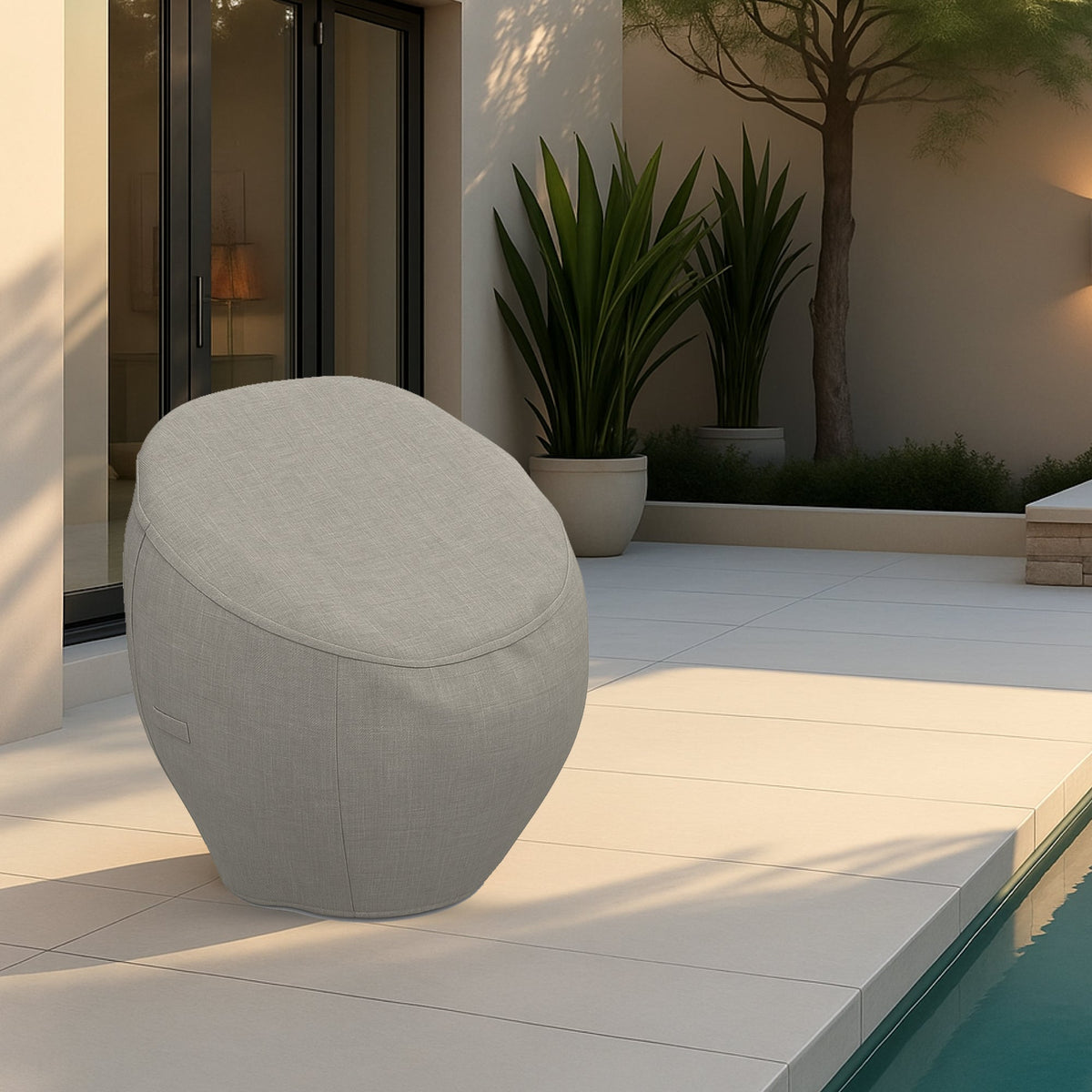 Custom Modern Pod Chair Cover - detail view