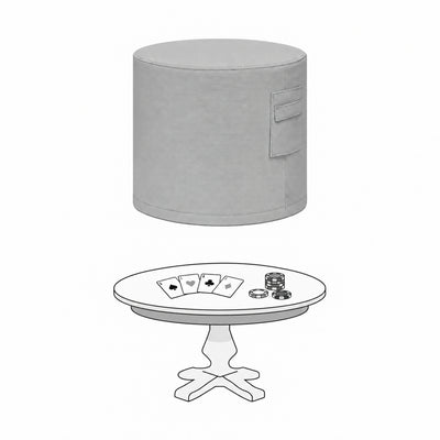 Custom Round Poker Table Cover - alternate view