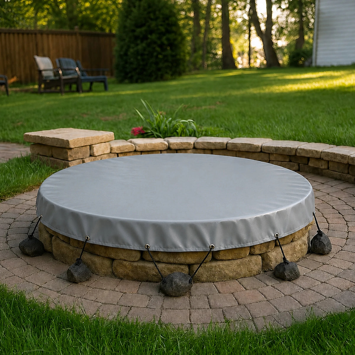Custom Heavy Duty Vinyl Tarp - Round