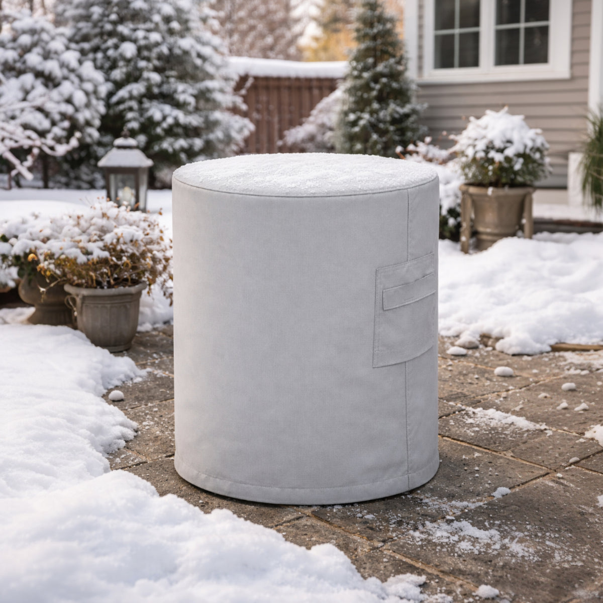 Custom Round Table Cover - side view