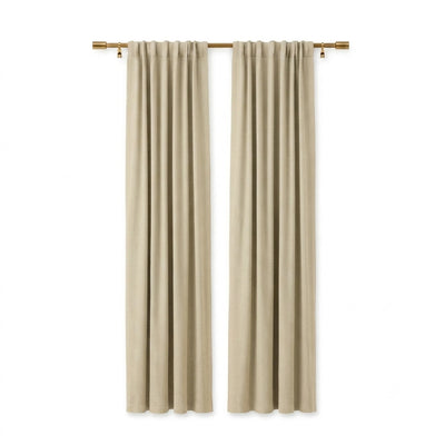 Sunbrella Canvas Antique Beige Curtain - alternate view