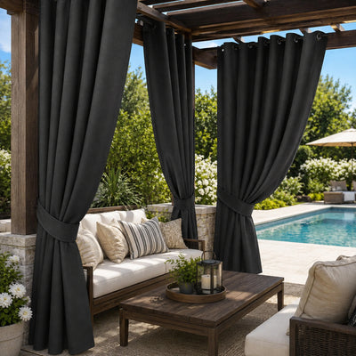 Sunbrella Canvas Black Curtain