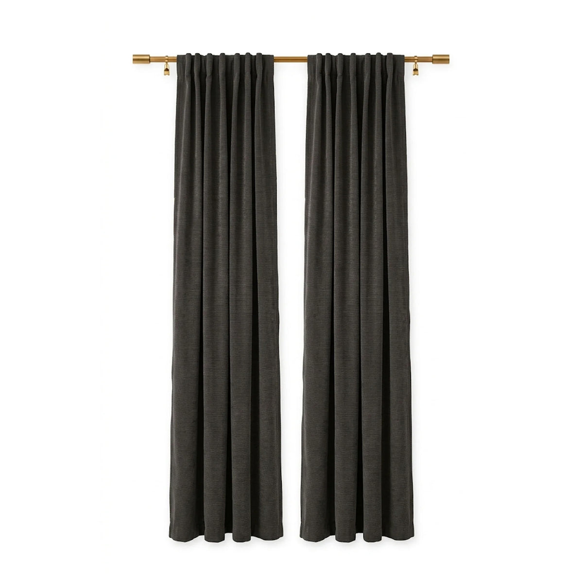 Sunbrella Canvas Coal Curtain