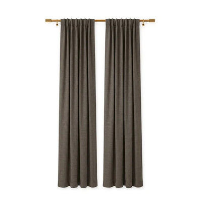 Sunbrella Canvas Dark Smoke Curtain - alternate view