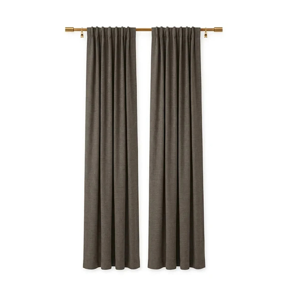 Sunbrella Canvas Dark Smoke Curtain