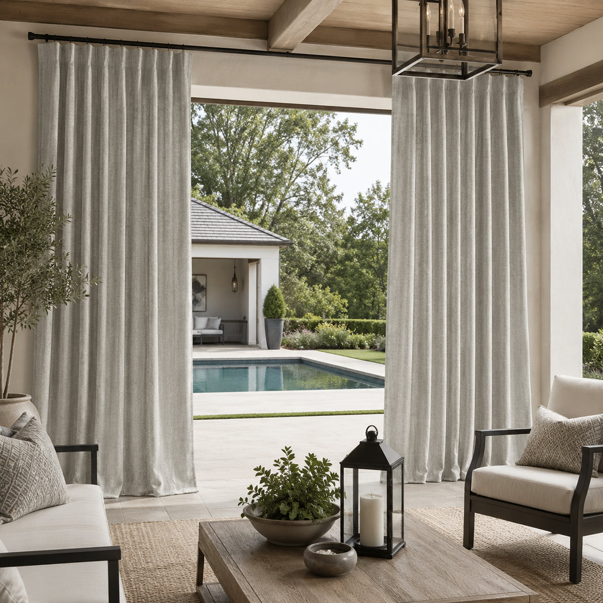 Sunbrella Canvas Granite Curtain