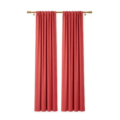 Sunbrella Canvas Logo Red Curtain - alternate view