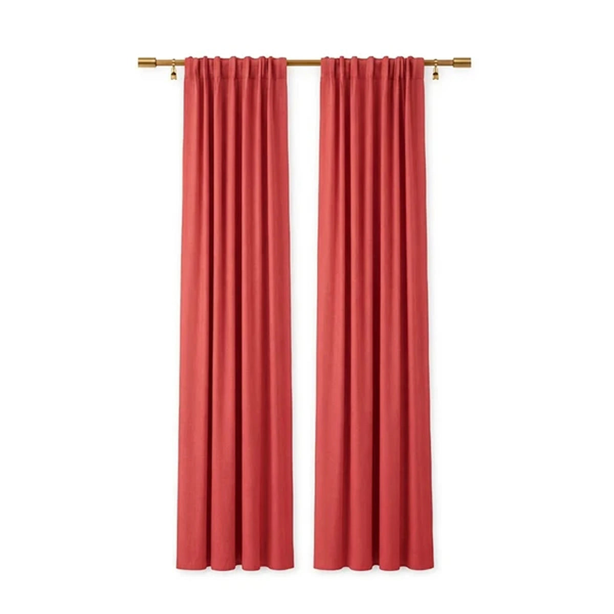 Sunbrella Canvas Logo Red Curtain