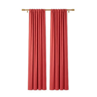 Sunbrella Canvas Logo Red Curtain