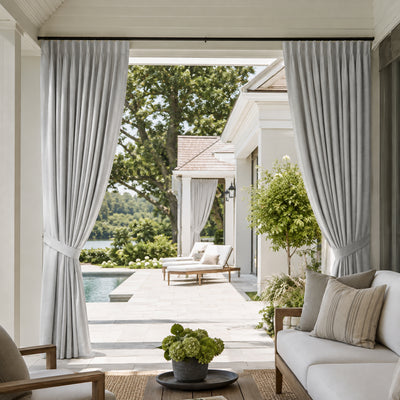 Sunbrella Canvas Marble Curtain