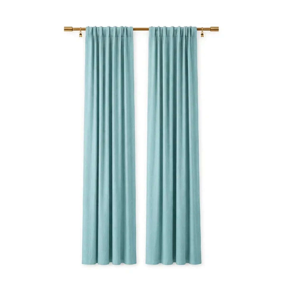 Sunbrella Canvas Mineral Blue Curtain