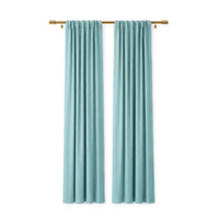 Sunbrella Canvas Mineral Blue Curtain