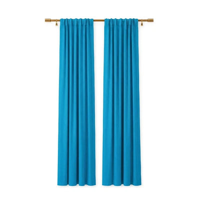 Sunbrella Canvas Pacific Blue Curtain - alternate view
