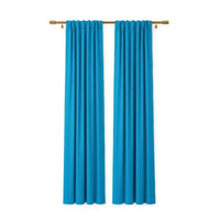 Sunbrella Canvas Pacific Blue Curtain
