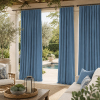 Sunbrella Canvas Sapphire Blue Curtain