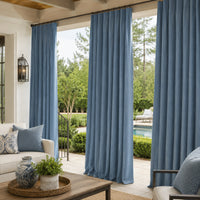 Sunbrella Canvas Sapphire Blue Curtain