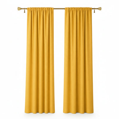 Sunbrella Canvas Sunflower Yellow Curtain - alternate view