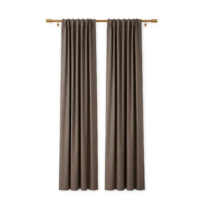 Sunbrella Canvas Taupe Chine Curtain - alternate view