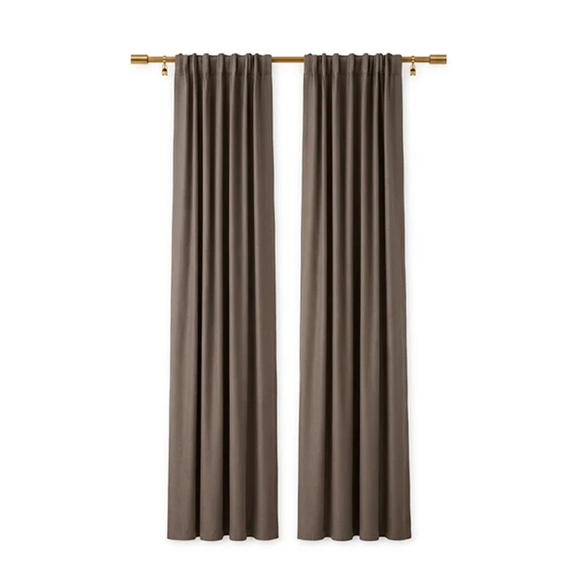 Sunbrella Canvas Taupe Chine Curtain