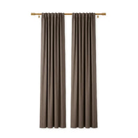 Sunbrella Canvas Taupe Chine Curtain