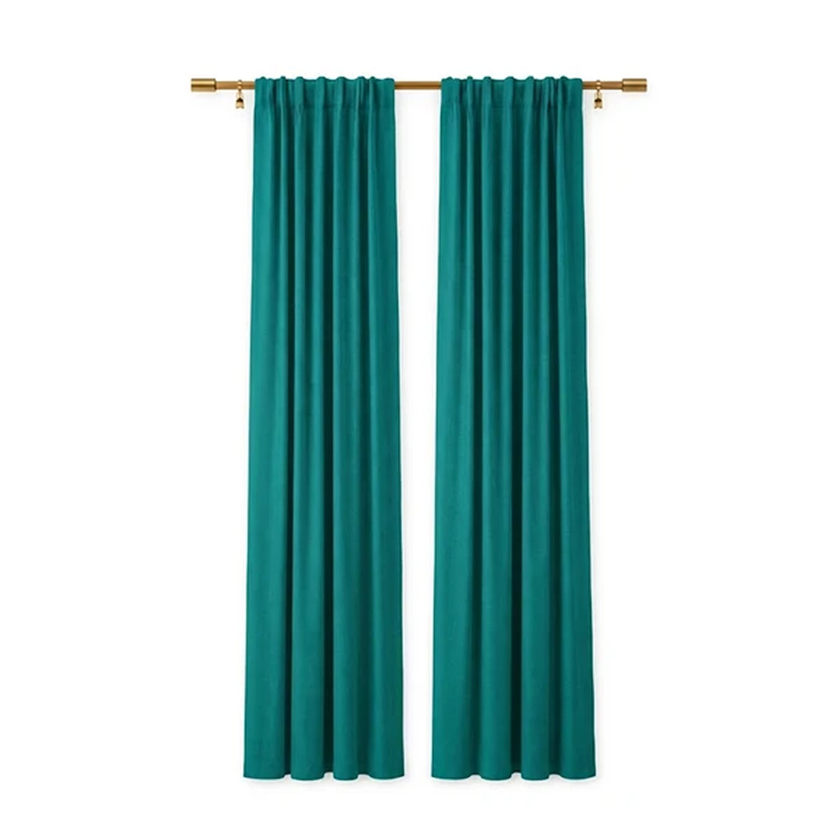 Sunbrella Canvas Teal Curtain
