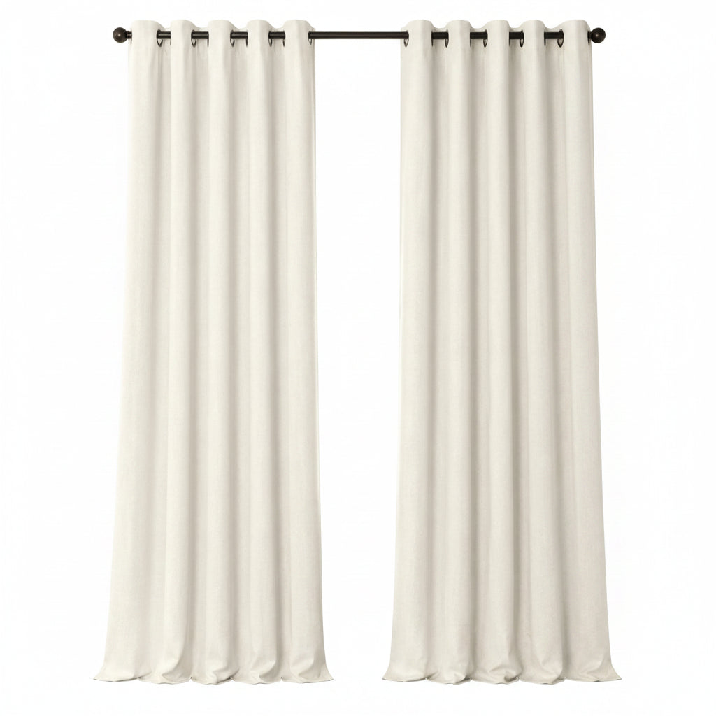Sunbrella Canvas White Curtain