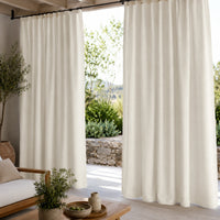 Sunbrella Canvas White Curtain