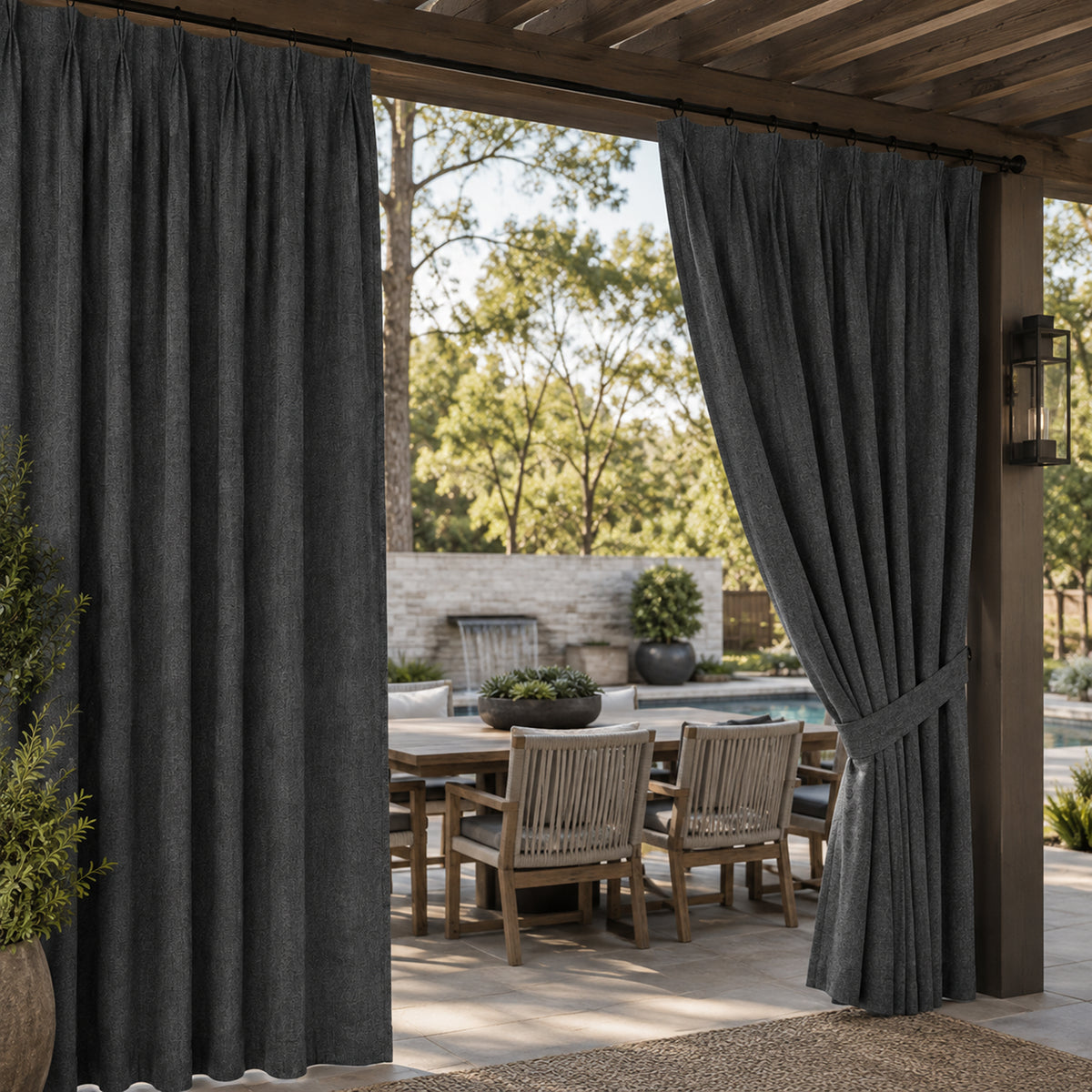 Sunbrella Cast Charcoal Curtain
