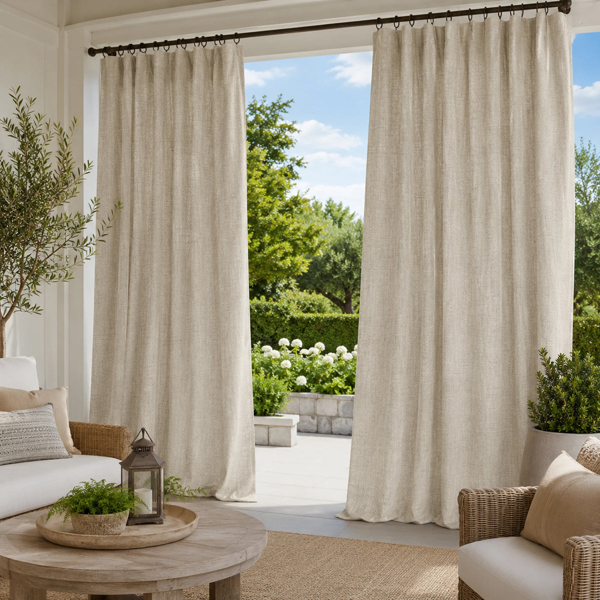 Sunbrella Cast Silver Curtain