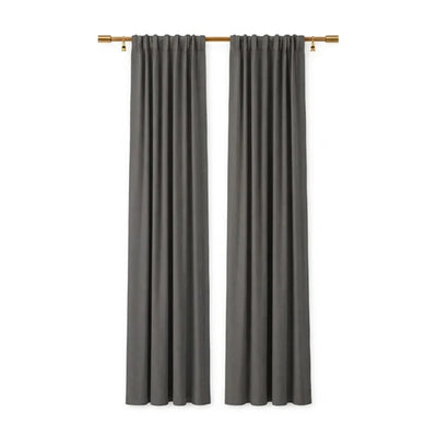 Sunbrella Deauve Ardoise Curtain - alternate view