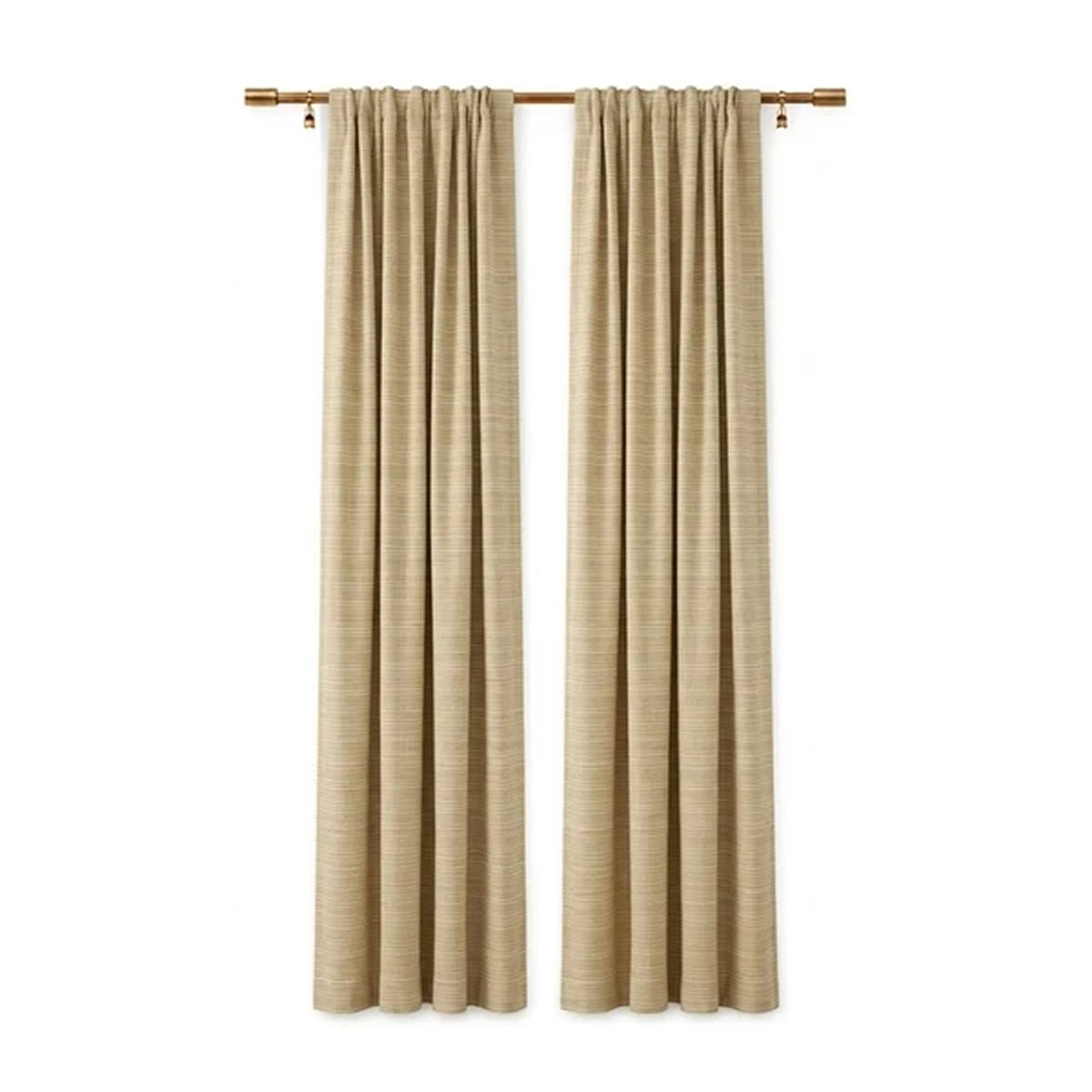 Sunbrella Dupione Sand Curtain