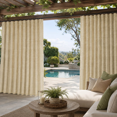 Sunbrella Dupione Sand Curtain