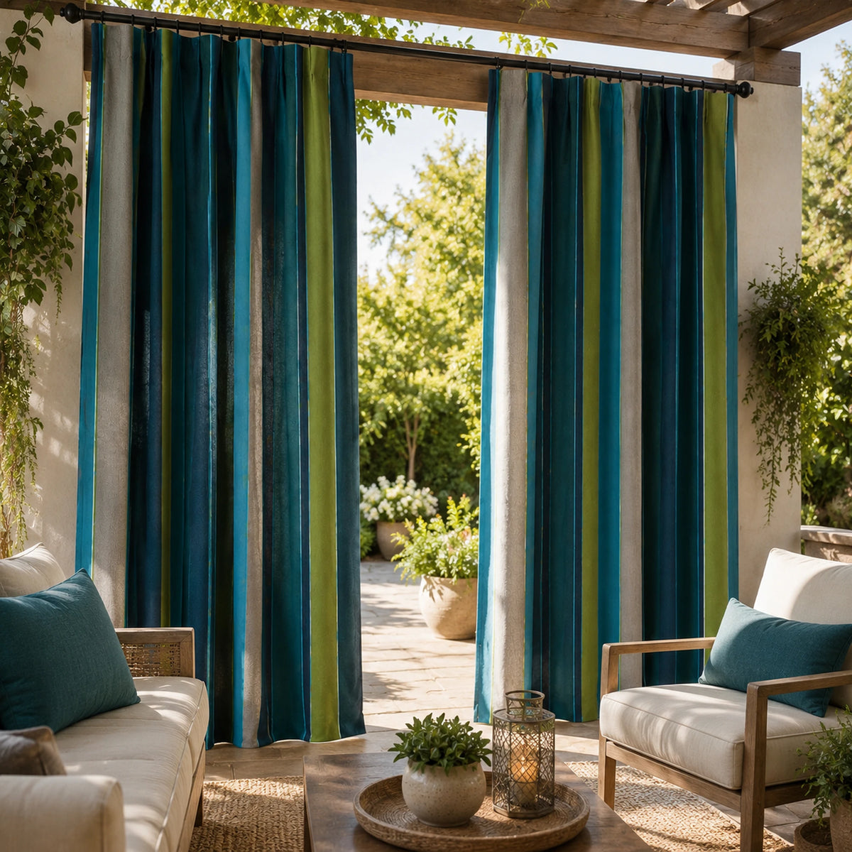 Sunbrella Expand Calypso Curtain