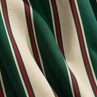 Sunbrella Fancy Stripe Forest Green Curtain