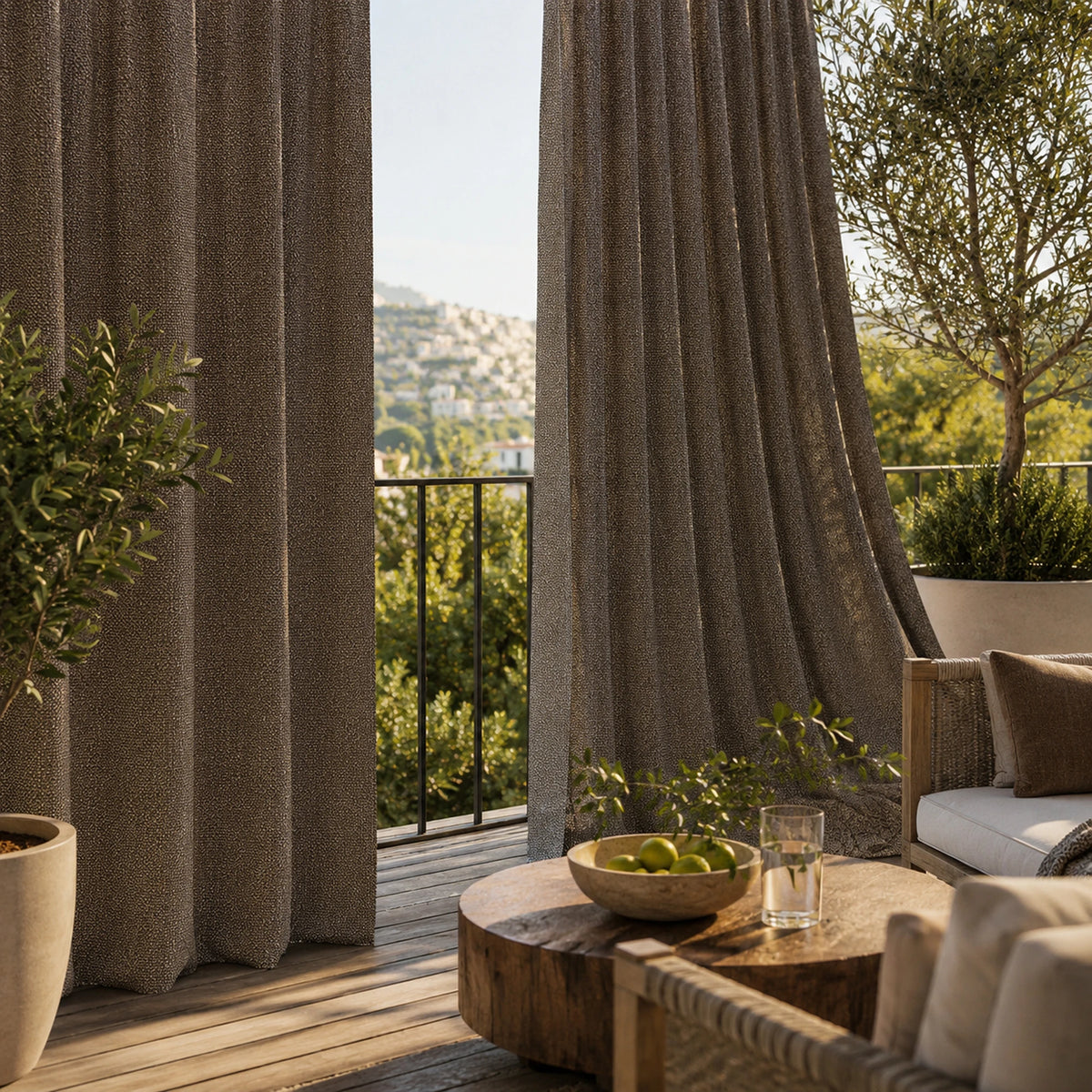 Sunbrella Lopi Coconut Curtain